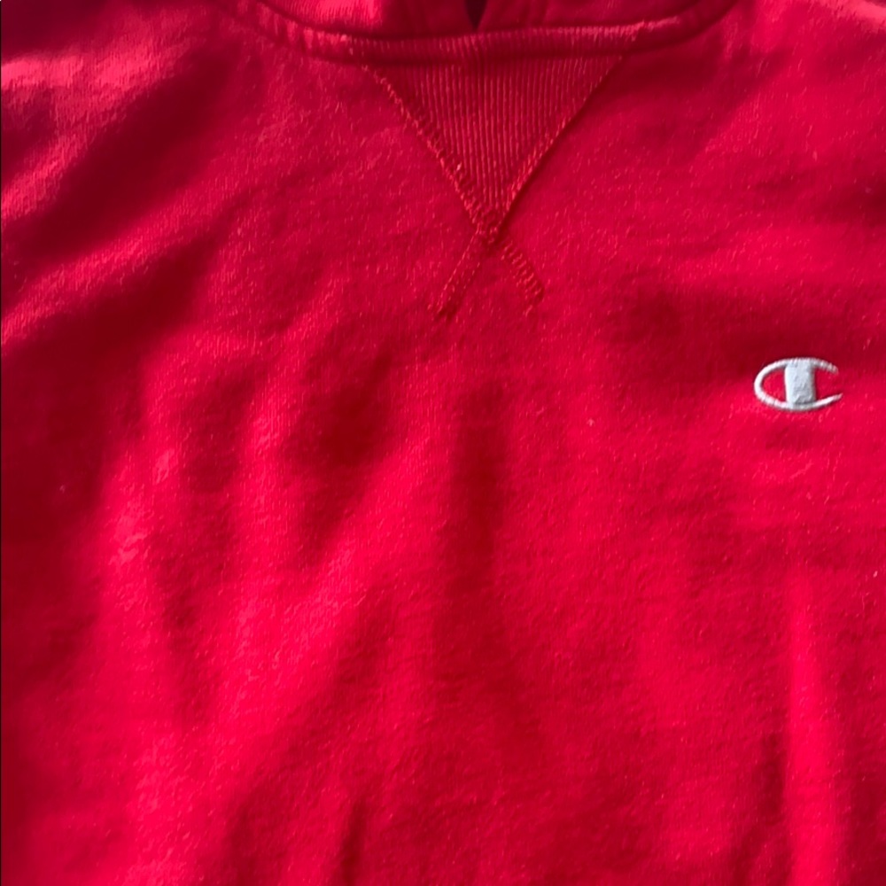 Red Champion hoodie